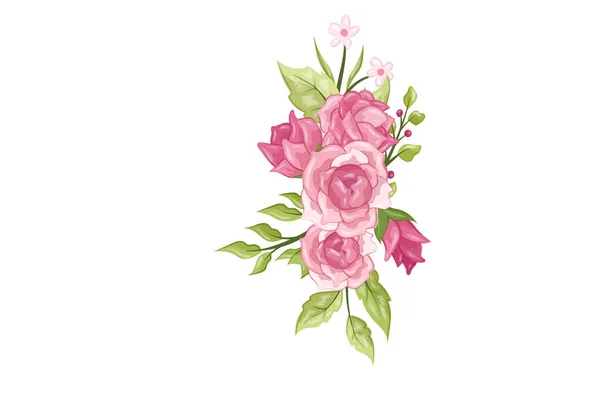 Ilustração Arte Bouqet Floral — Vetor de Stock