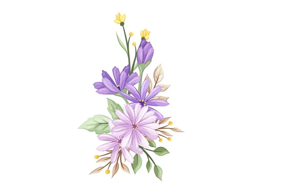 Иллюстрация Цветочного Букета — стоковый вектор