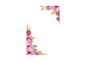 çiçek çerçevesi tasarımı resim çizimi