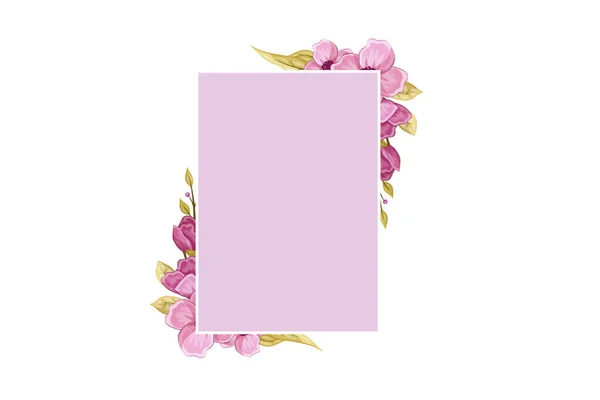 Flower Frame Design Art Illustration — Stock Vector
