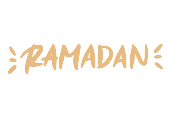 Ramadhan Letras Firma Arte Ilustración — Vector de stock