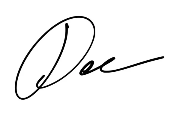 Handtekening Serie Ontwerp Illustratie — Stockvector
