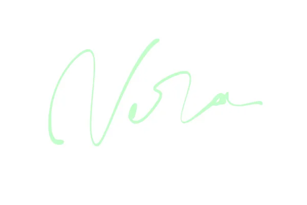 Handtekening Letters Alfabet Ontwerp Illustratie — Stockvector