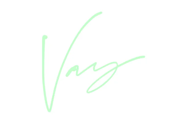 Firma Letras Alfabeto Diseño Ilustración — Vector de stock