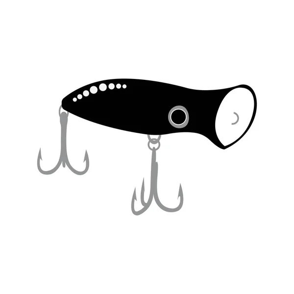 Señuelo Cebo Fish Hook Popper — Vector de stock