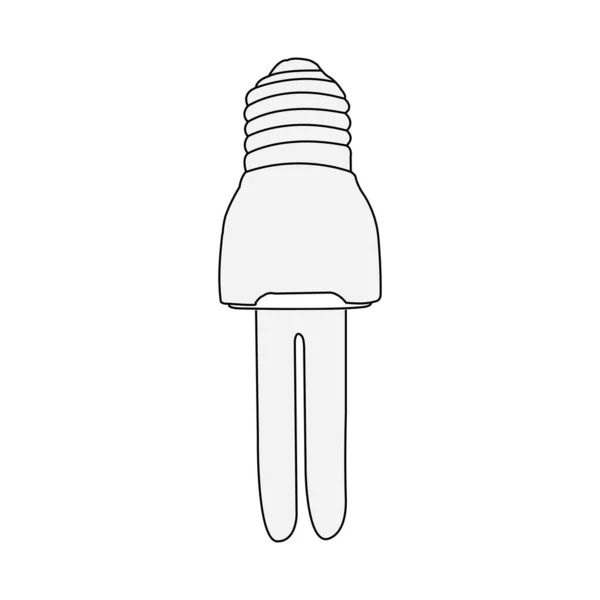 Žárovka Samostatný Vektorové Abstraktní Logo Čar — Stockový vektor