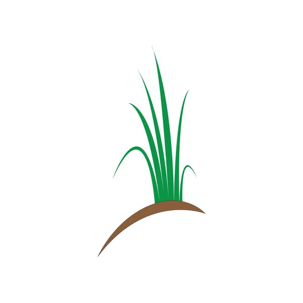 Yeşil Çimenler Bahar Gazon Vektör Simgesi — Stok Vektör
