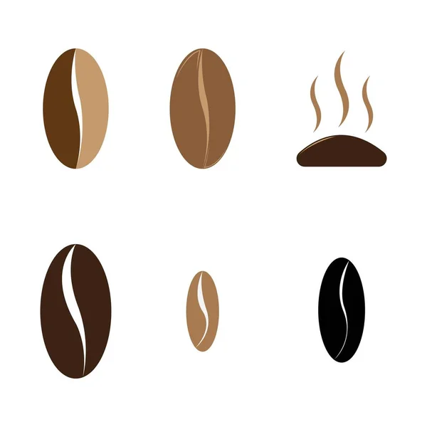 コーヒー豆孤立ロゴ — ストックベクタ