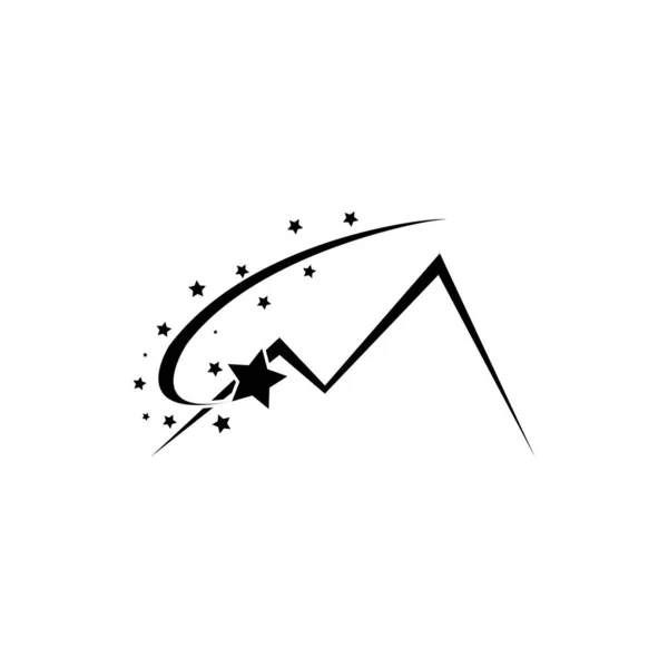 Conjunto Montanha Vetorial — Vetor de Stock