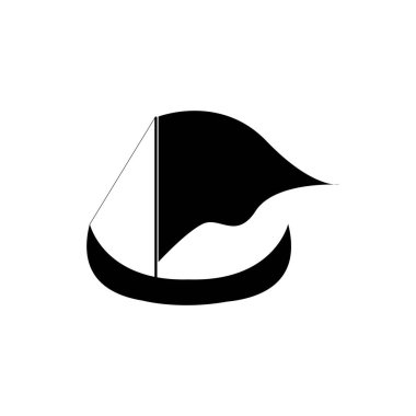 Modern ve minimal tekne simgesi