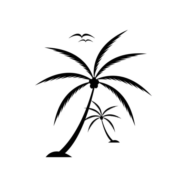 Чёрная Векторная Пальма — стоковый вектор