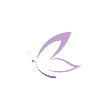 Butterfly logo. Luxury line logotype design. clipart