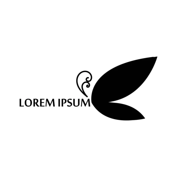 Logo Papillon Logotype Ligne Luxe Design — Image vectorielle