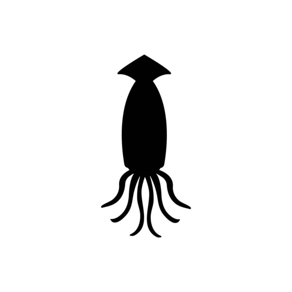 Винтажные Векторные Иллюстрации Логотипа Кальмара — стоковый вектор