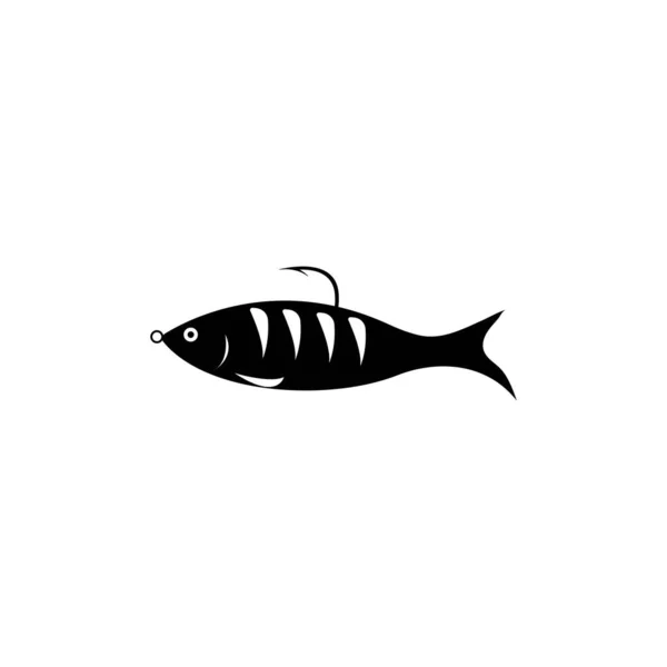 Appât Doux Appât Pêche Jeu Symbole Attrait — Image vectorielle