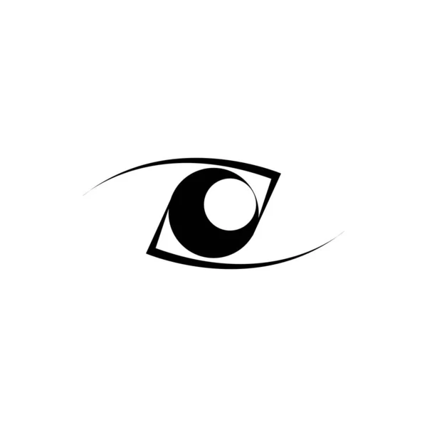 Göz Vektör Logosu Tasarım Şablonu Modern Minimal Düz Tasarım Biçimi — Stok Vektör