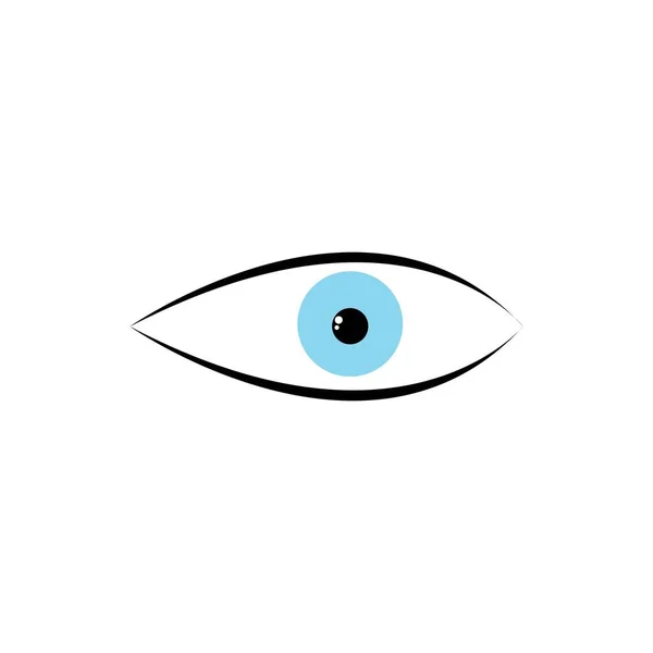 Göz Vektör Logosu Tasarım Şablonu Modern Minimal Düz Tasarım Biçimi — Stok Vektör