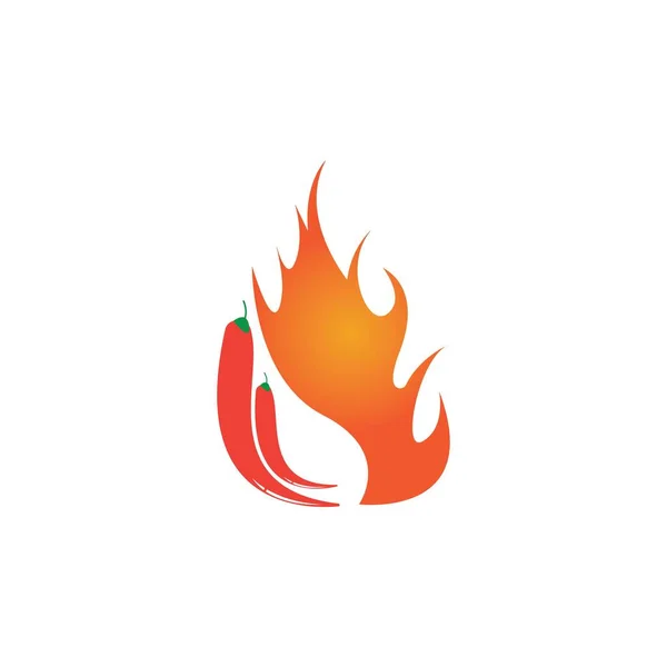 Diseño Del Logo Red Hot Chili Vector Conceptual — Vector de stock