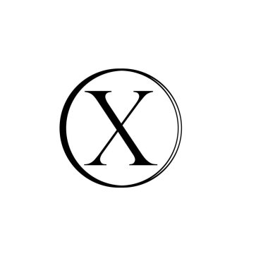 Harf X vektör logo şablon tasarımı
