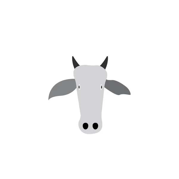 Vecteur Motif Tête Vache Sur Fond Blanc — Image vectorielle