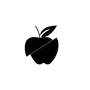 Apple logo simgesi vektör illüstrasyon 