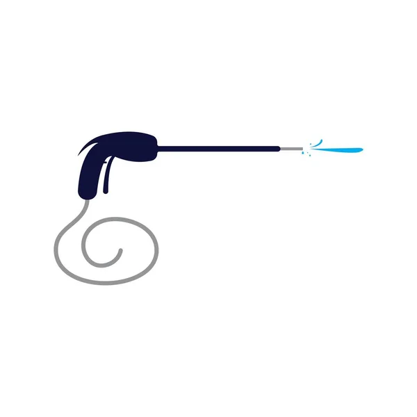 Basınç Yıkama Logosu Şablonu Temizleme Vektörü Tasarımı — Stok Vektör