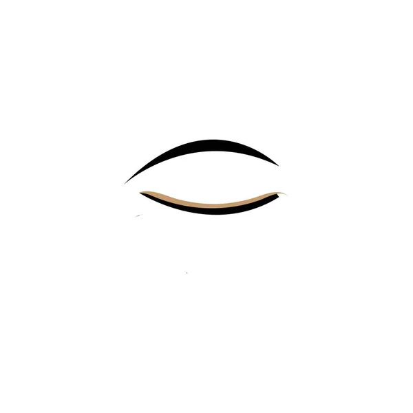 Mall För Utformning Ögonvektorns Logotyp Modern Minimal Platt Design Stil — Stock vektor