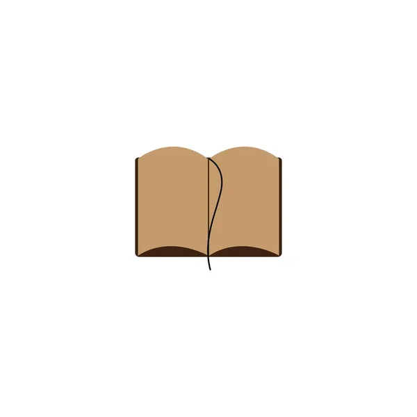 Açık Kitap Logosu Tasarım Şablonu Basit Bir Logo Kitap Illüstrasyon — Stok Vektör