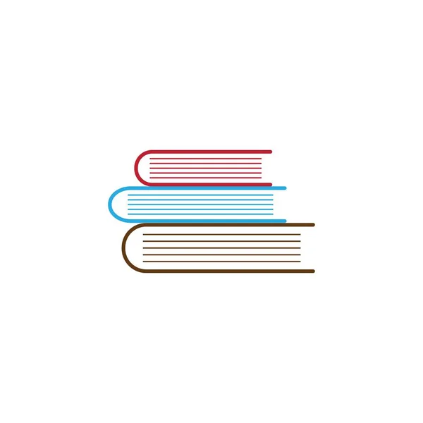 Открыть Шаблон Логотипа Книги Простой Логотип Стиля Книжный Вектор Иллюстрации — стоковый вектор