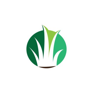 Yeşil çimenler. Bahar. Gazon. Vektör simgesi. web sürümü.