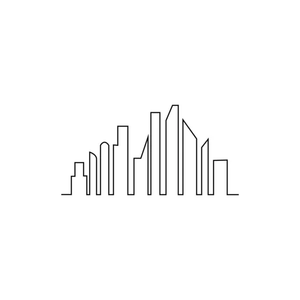 Firmenlogo Für Den Hochbau Logo Mit Geometrischer Linie — Stockvektor