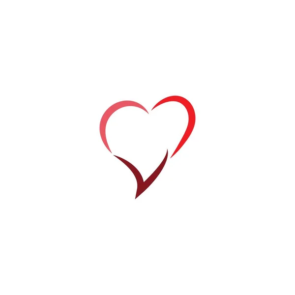 Plantilla Vectorial Diseño Heart Logo Día San Valentín Del Amor — Archivo Imágenes Vectoriales