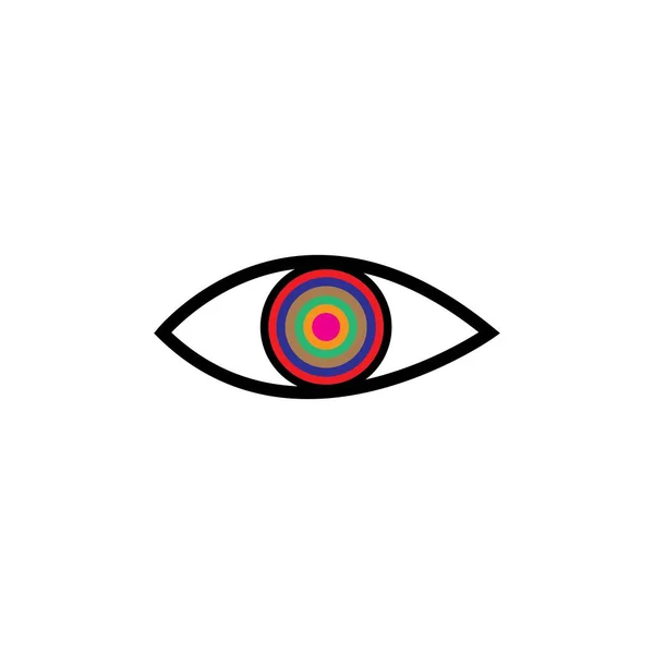 Modèle Conception Logo Vectoriel Oeil Design Plat Minimaliste Moderne Styl — Image vectorielle