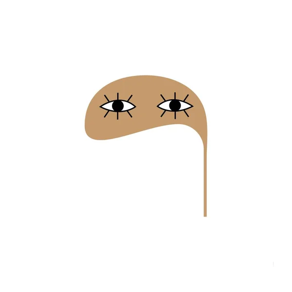 Шаблон Векторного Логотипа Глаза Современный Минимальный Стиль Плоской Конструкции — стоковый вектор