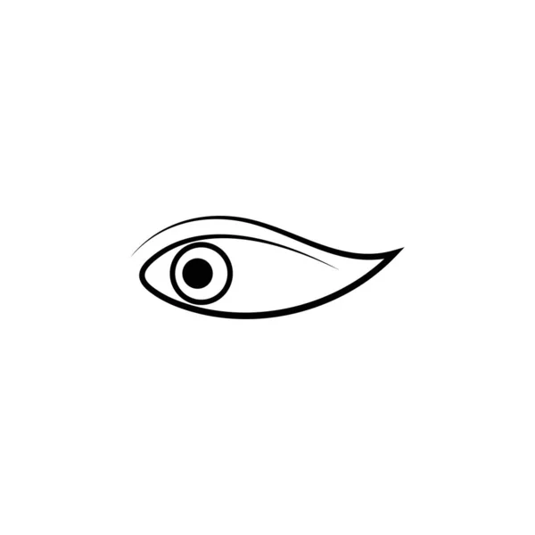 Eye Vector Logo Design Template Modern Minimal Flat Design Styl — Stock Vector