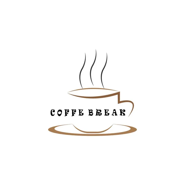 Koffiebekerpictogram Koffiemok Design Warme Drank Espresso — Stockvector