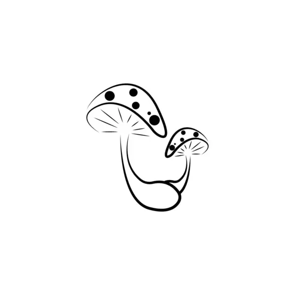 Векторный Дизайн Логотипа Гриба — стоковый вектор