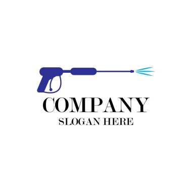 Basınç temizleme logosu şablonu, temizleme vektör tasarımı. Araçlar