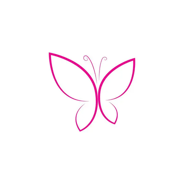 Schmetterling Logo Logotyp Design Der Luxuslinie Stockvektor