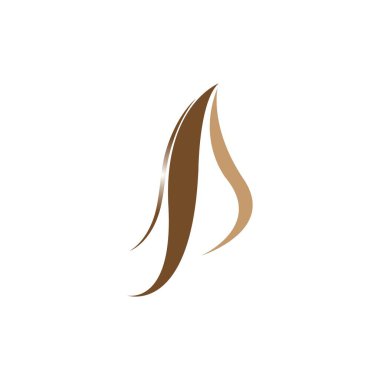 Soyut saç logosu. Vektör illüstrasyonu