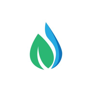 Vektör mavi su damlası simgesi ayarlandı