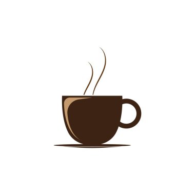 Kahve fincanı ikonu, kahve fincanı tasarımı, sıcak içecek espresso.