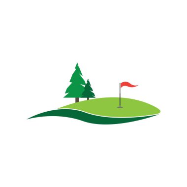 golf ikonu vektör illüstrasyonu