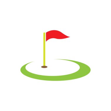 golf ikonu vektör illüstrasyonu