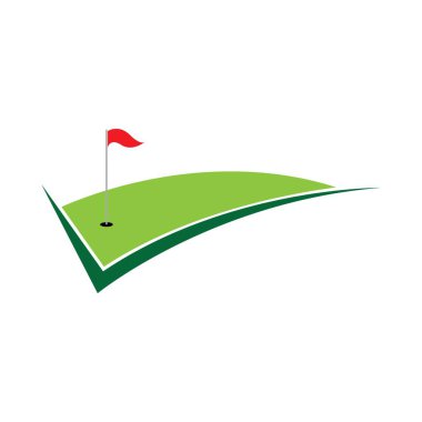 golf ikonu vektör illüstrasyonu