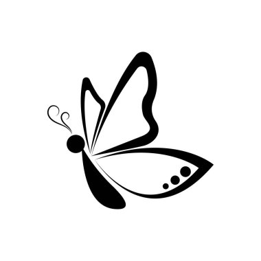 Evrensel premium kelebek sembolü logoti