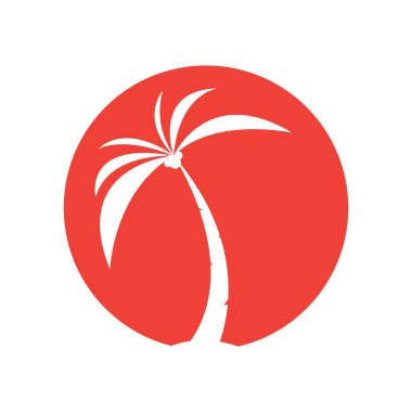 Hindistan cevizi ağacı (Cocos nucifera), gerçekçi vektör çizimleri kümesi