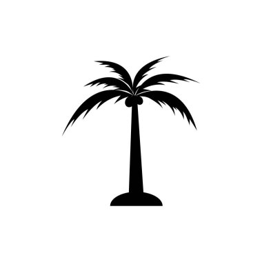 Hindistan cevizi ağacı (Cocos nucifera), gerçekçi vektör çizimleri kümesi