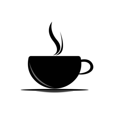 Kahve fincanı ikonu, kahve fincanı tasarımı, sıcak içecek espresso