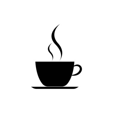Kahve fincanı ikonu, kahve fincanı tasarımı, sıcak içecek espresso